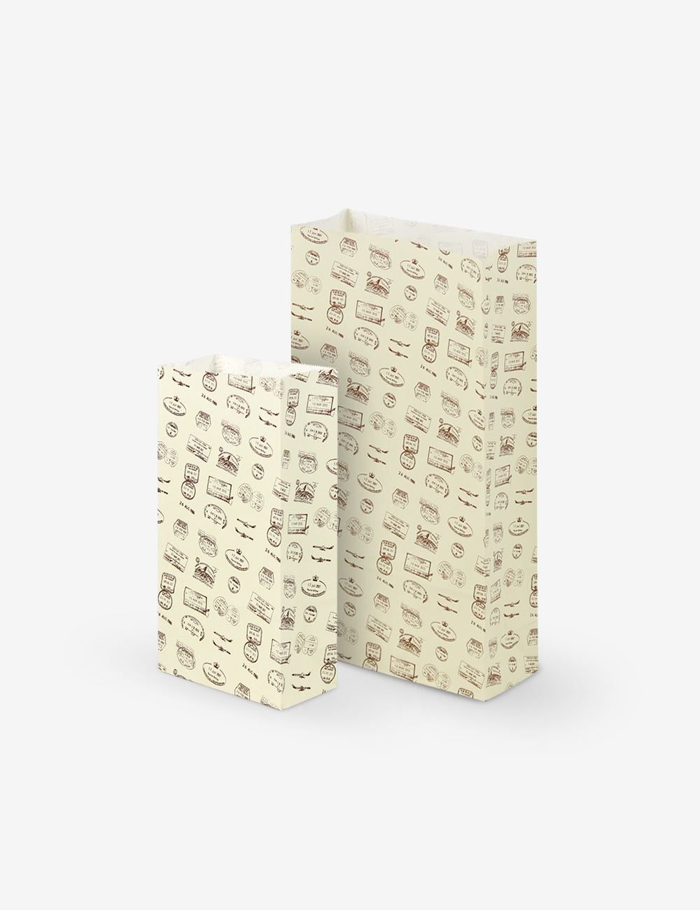 스탬프 옐로우 각대 종이봉투 (1,000장) 2가지 사이즈