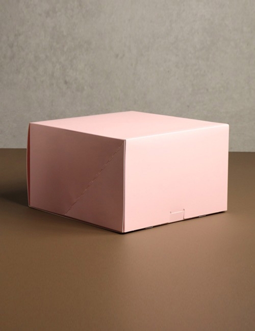 앞열림 케이크 박스 2호_핑크(130mm(h),받침별매) (100개)