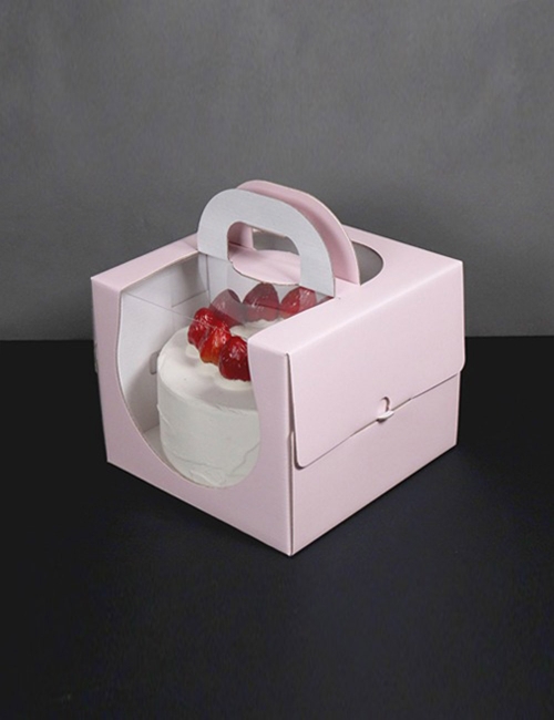 네이키드 원형 케이크 박스 1호_핑크(170mm(h),받침별매) (50개)