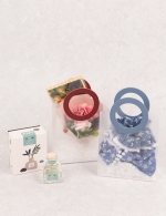 컬러 원형 손잡이 반투명 쇼핑백 (1장) - 2가지 사이즈